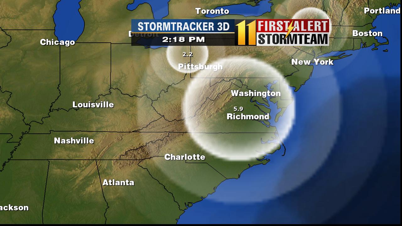 5.9 magnitude Virginia earthquake today!