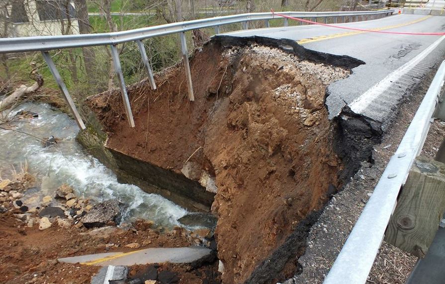 KYTC KY 22 continues to cave in after flooding