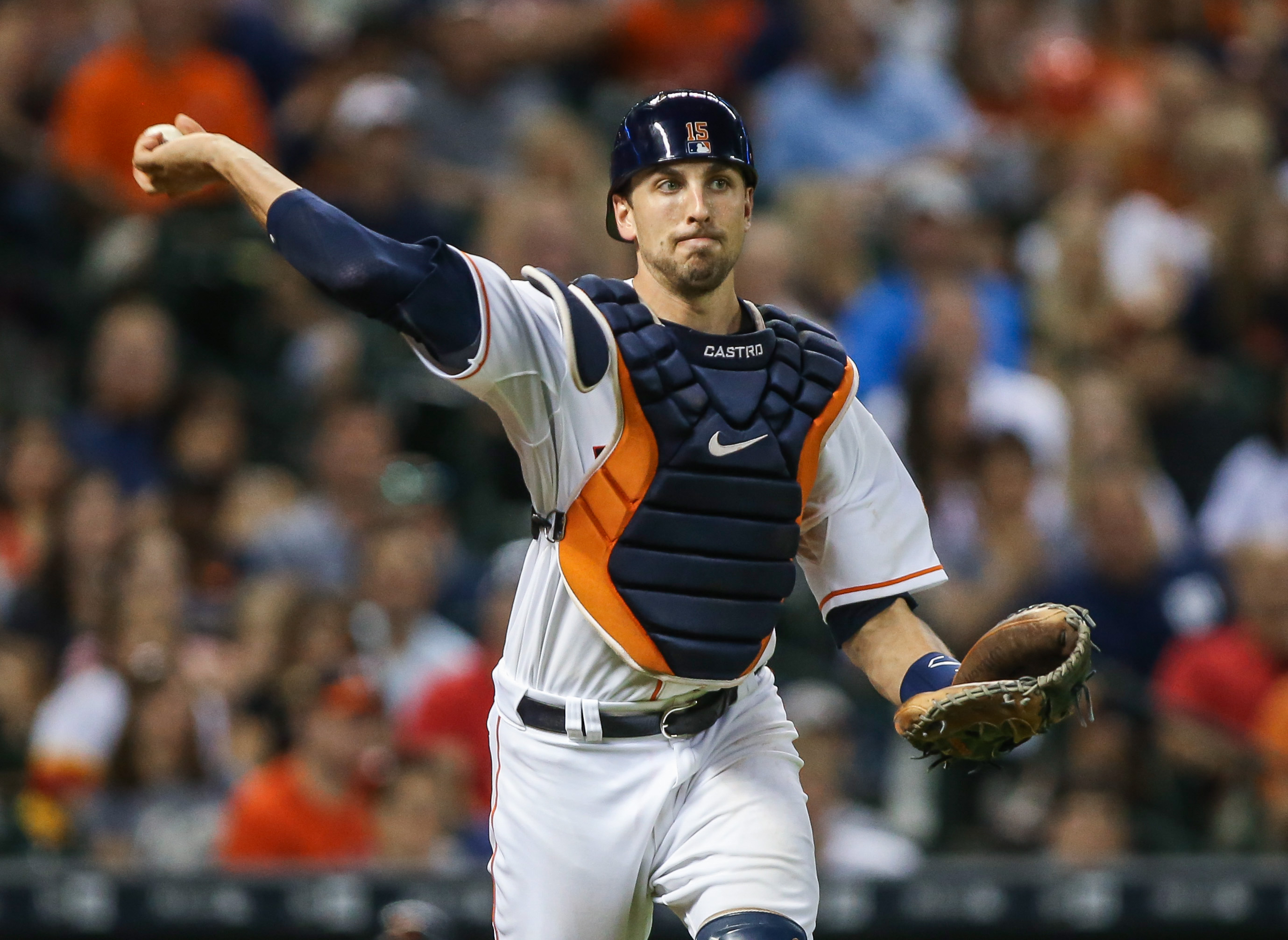 Astros' Jason Castro dealing with strained oblique