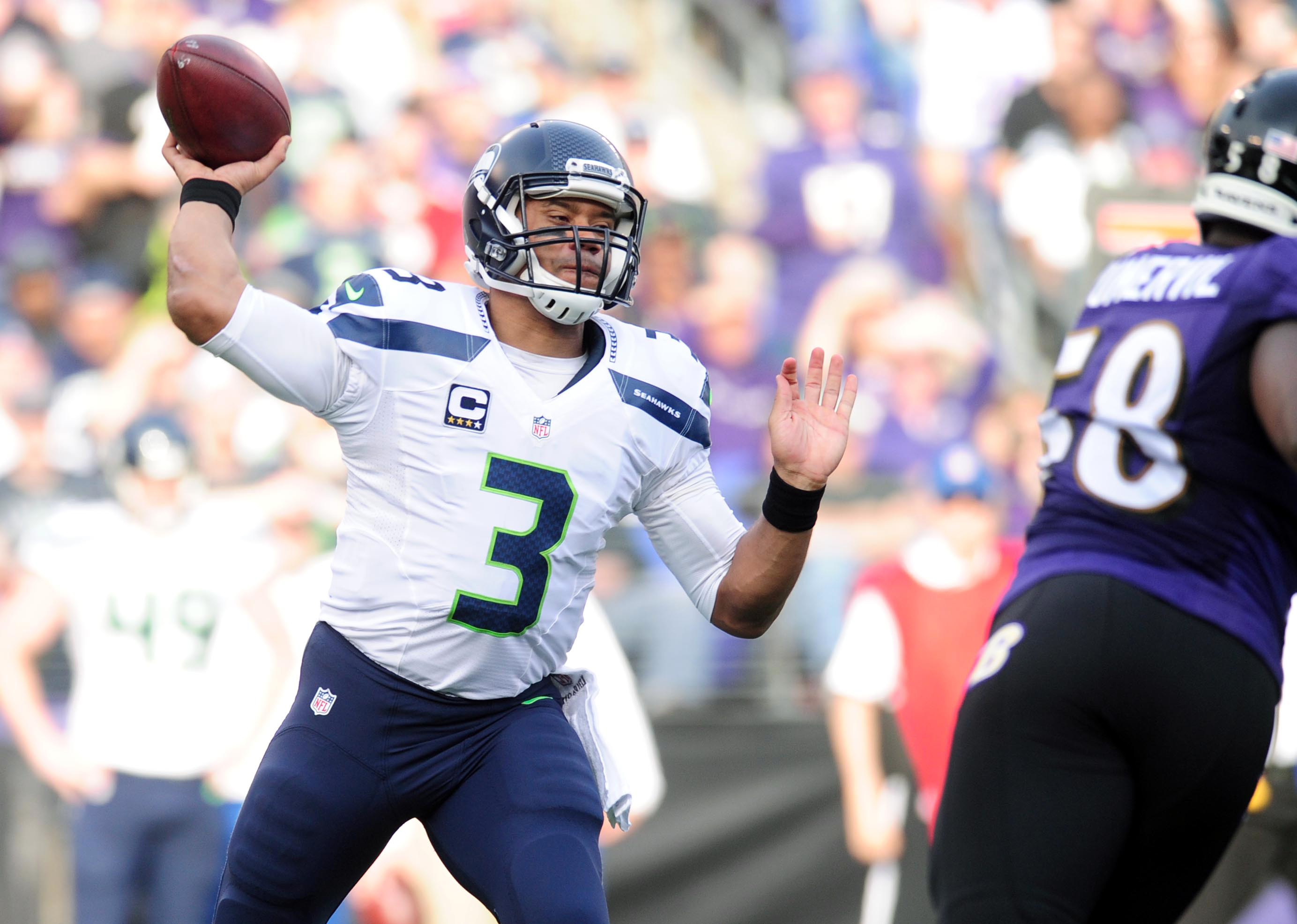 Seahawks soar over Ravens, powered by 5 Wilson TDs