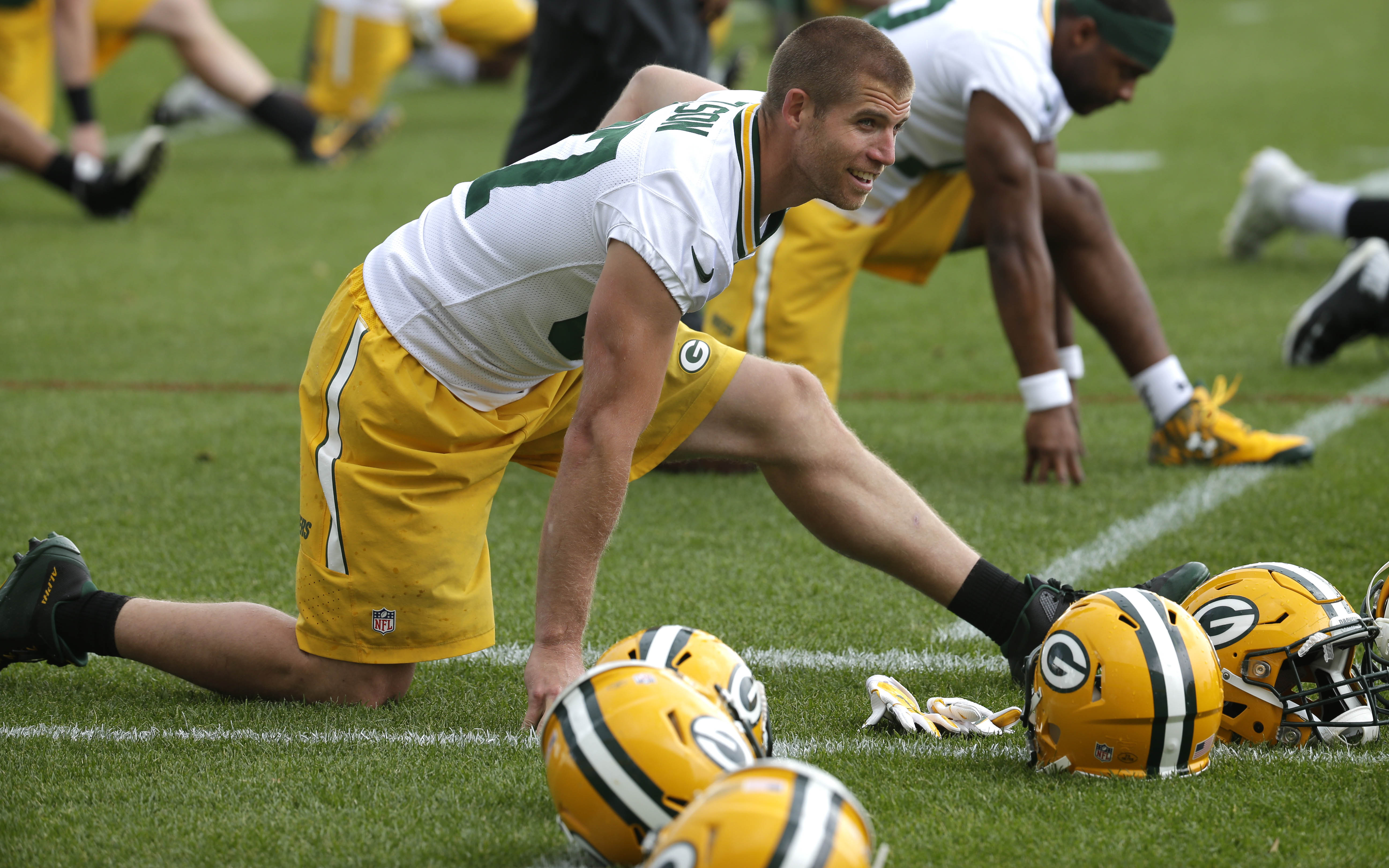 Aug. 4: Jordy Nelson visits Packers training camp