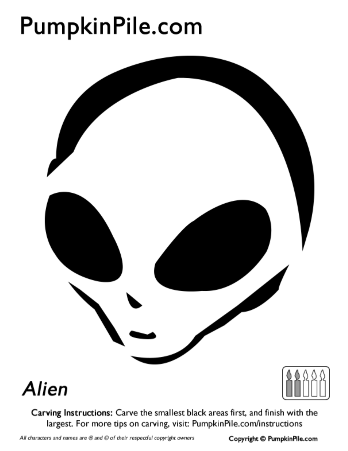 Alien Pumpkin Carving Templates Free - FREE PRINTABLE TEMPLATES