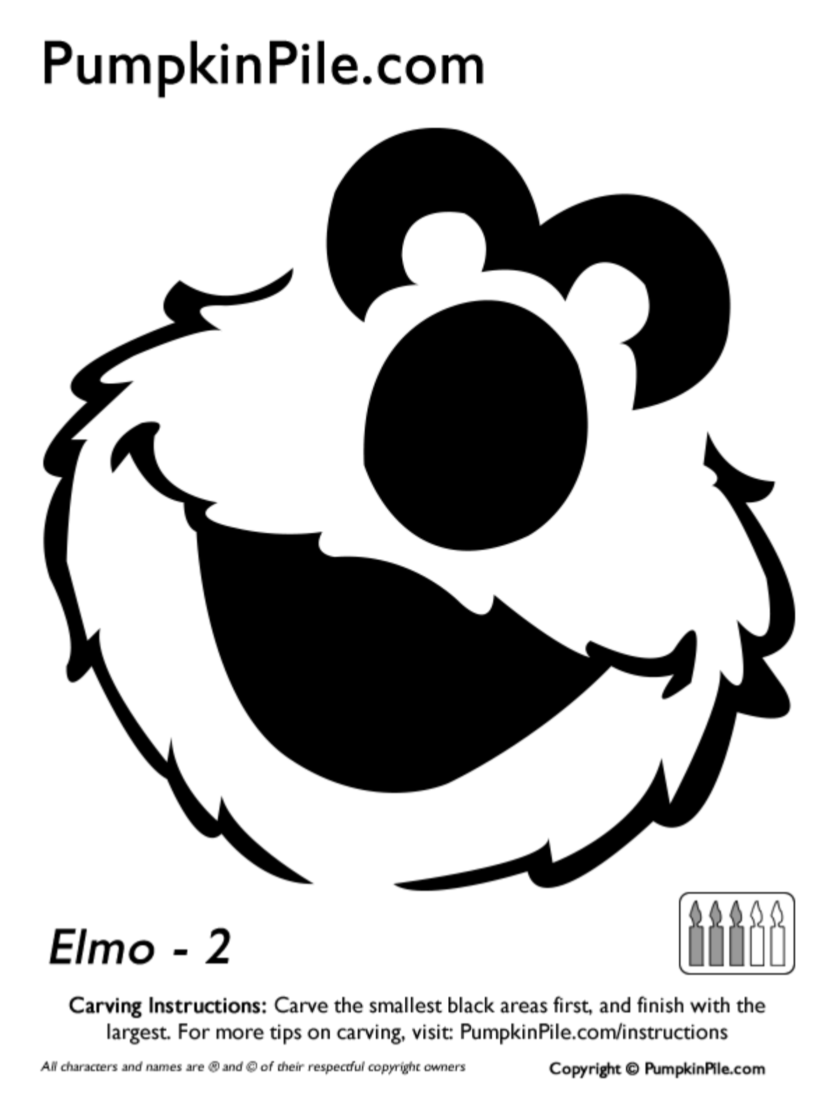 elmo pumpkin stencil