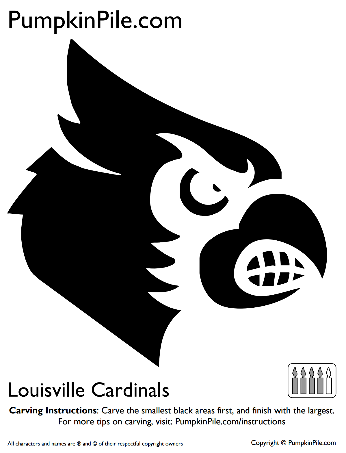 HOUSE DIVIDED? Pumpkin carving stencils for UofL and UK fans