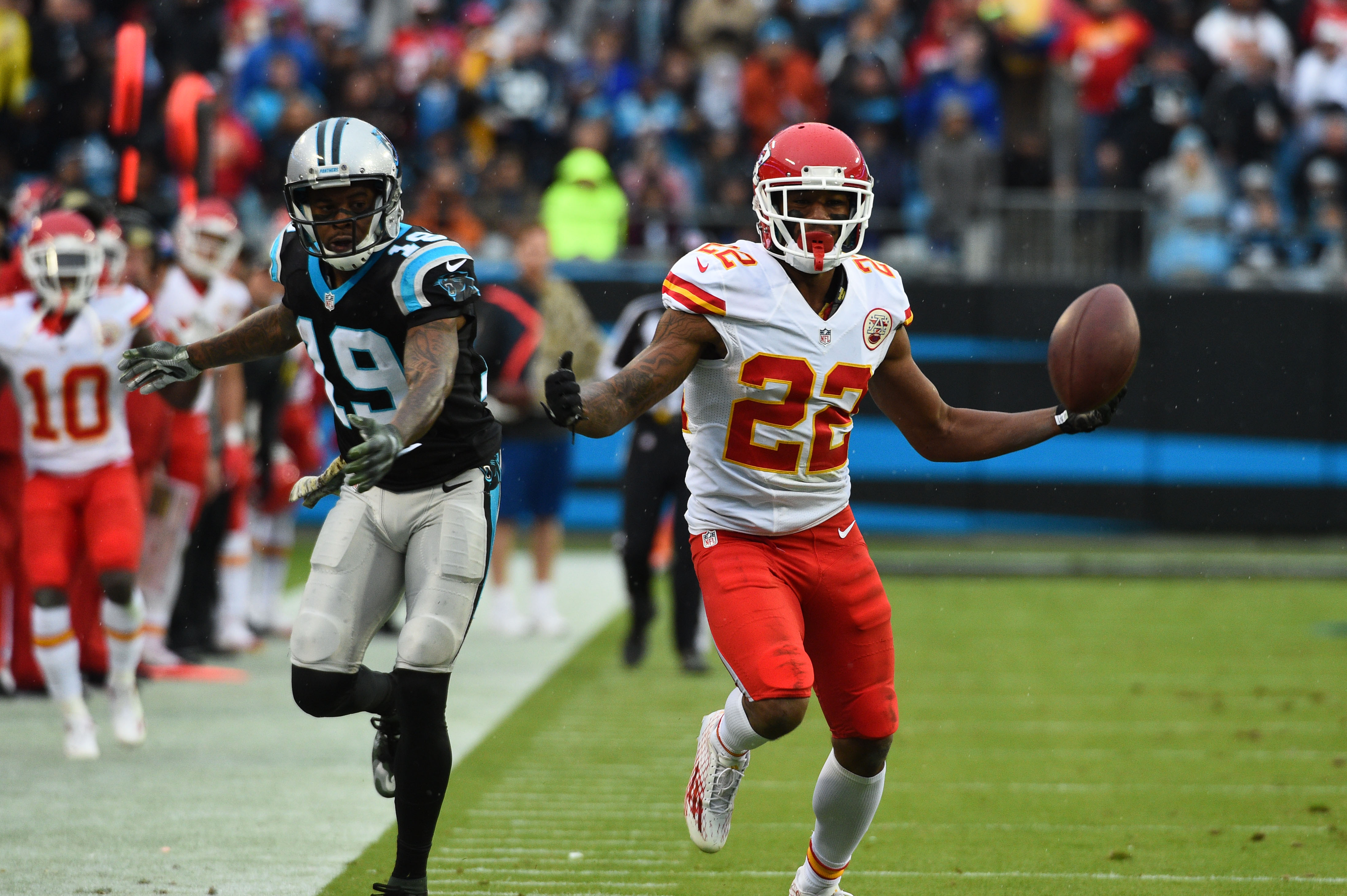 Carolina Panthers wide receiver Ted Ginn (19) returns a punt