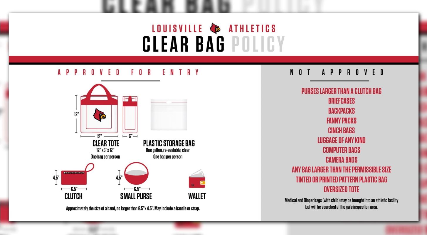 Clear Bag Policy - University of Louisville Athletics
