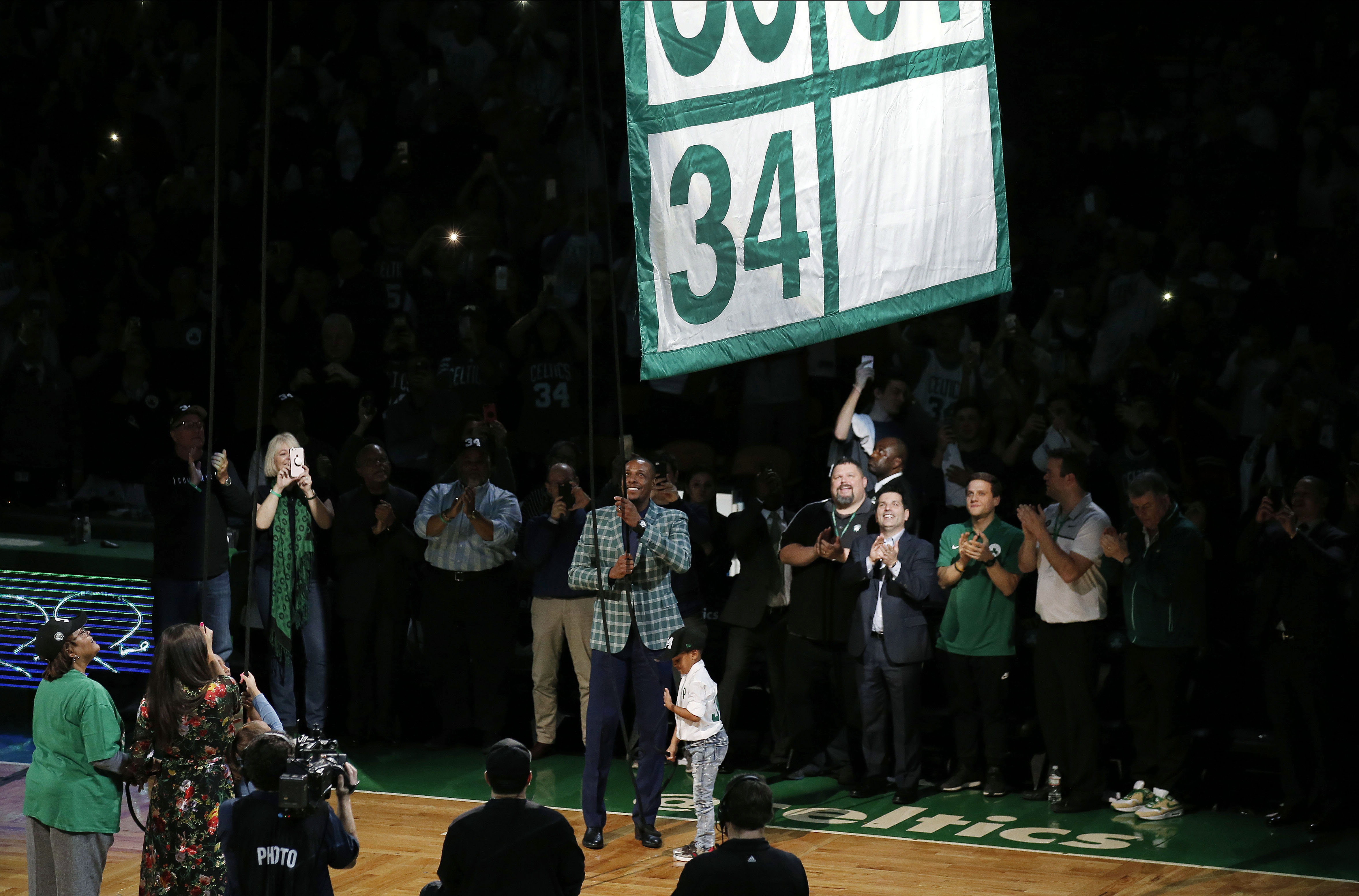 Paul Pierce joins Boston Celtics legends as team retires his No. 34