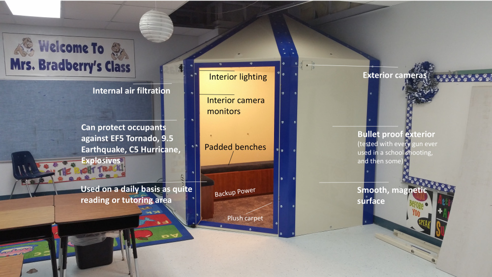 Are bulletproof classroom shelters the answer?